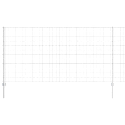 Vidaxl hek met paal zilver 1,2 x 10 m staal