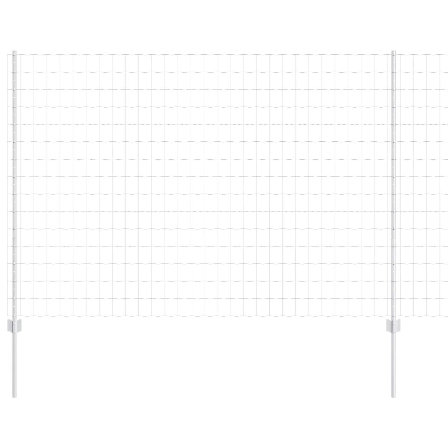 Valla vidaxl con poste plata 1,5 x 10 m acero