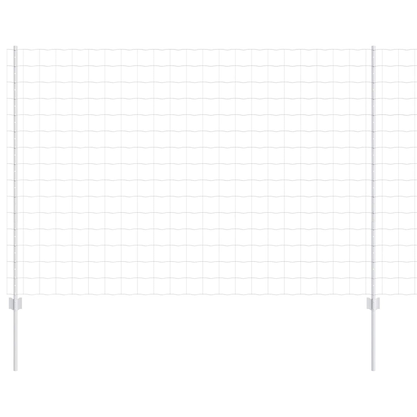 Recinzione Vidaxl con palo argento 1,5 x 10 m in acciaio