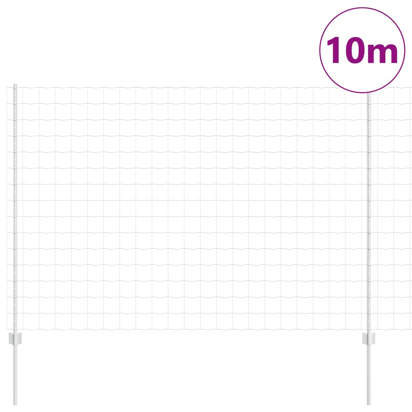 Recinzione Vidaxl con palo argento 1,5 x 10 m in acciaio