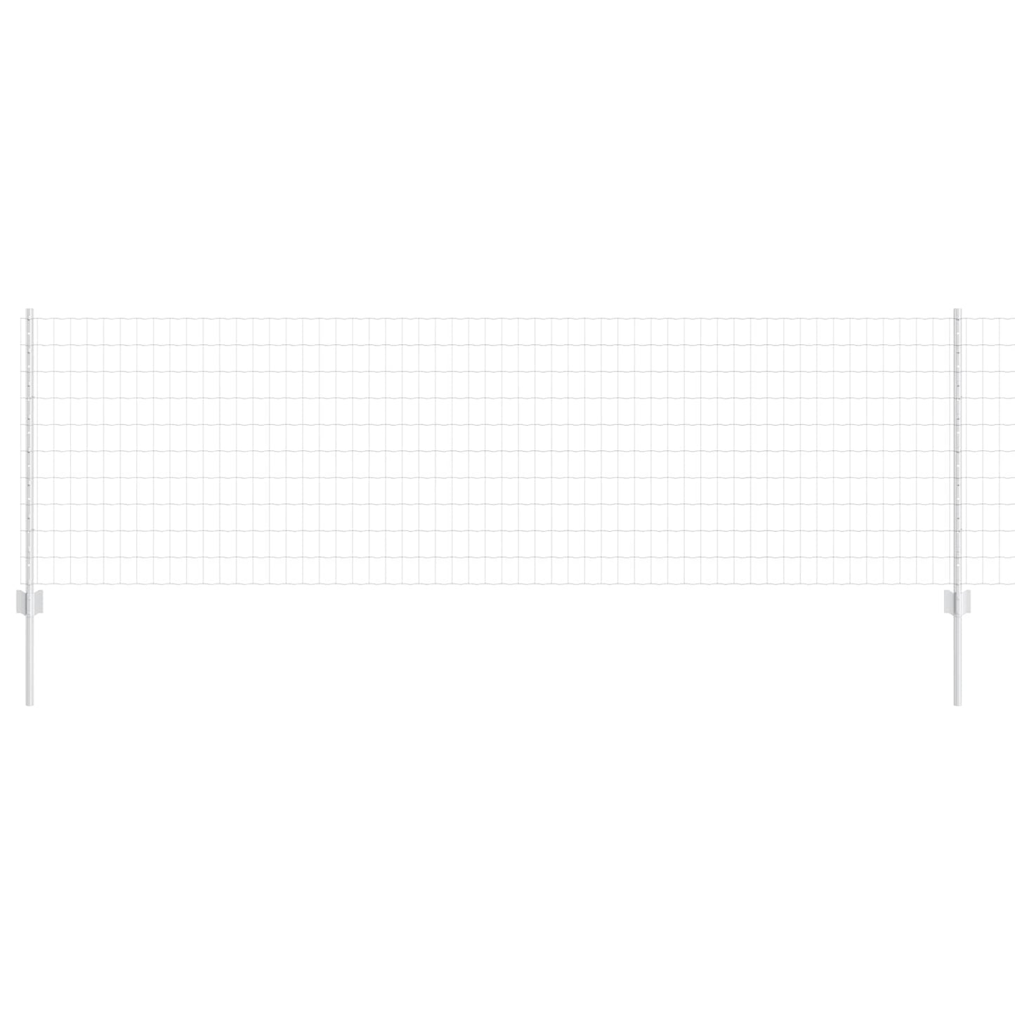 Valla vidaxxl con poste plata 0,8 x 25 m acero