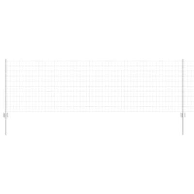 Vidaxl hek met paal zilver 0,8 x 25 m staal