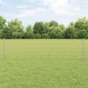 Vidaxl hek met paal zilver 0,6 x 25 m staal