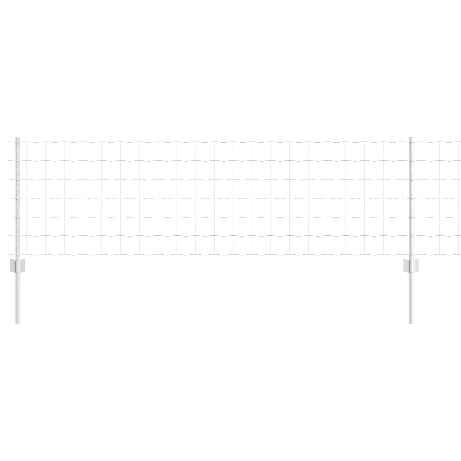 Vidaxl hek met paal zilver 0,6 x 25 m staal