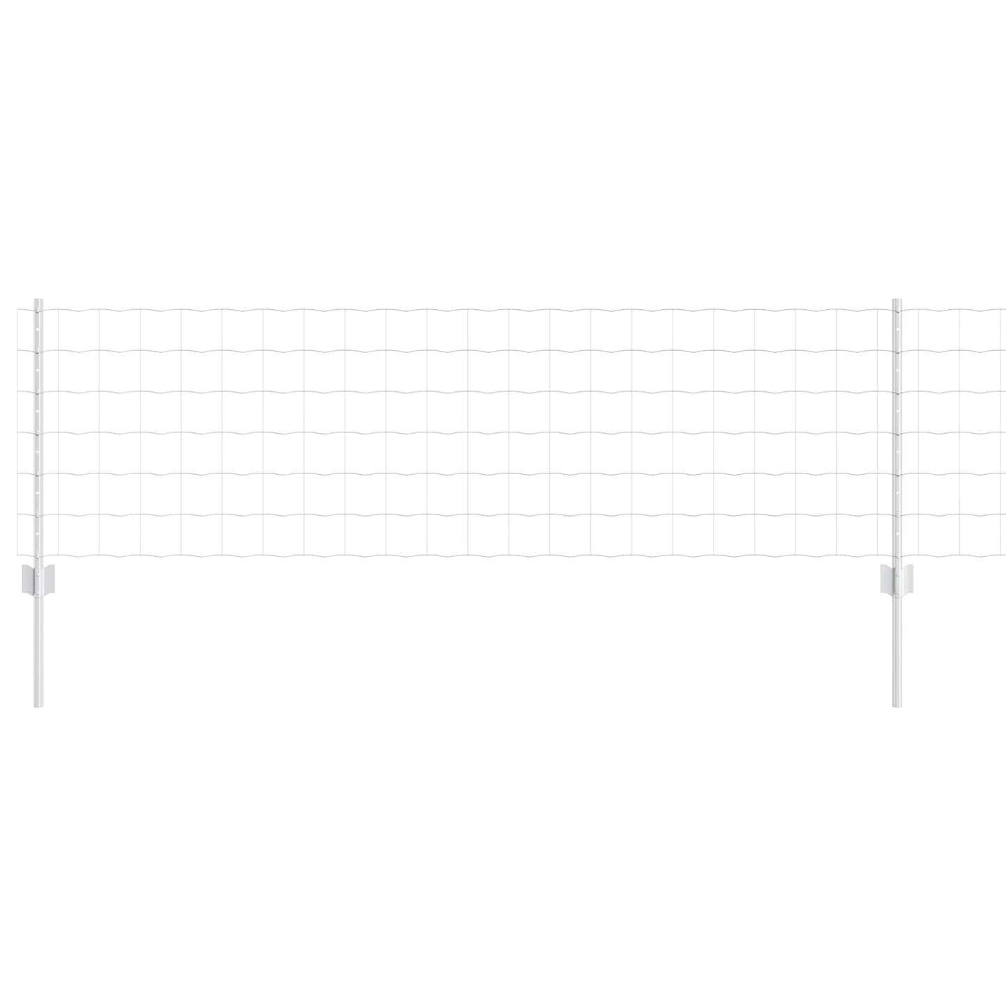 Valla vidaxxl con poste plata 0,6 x 25 m acero