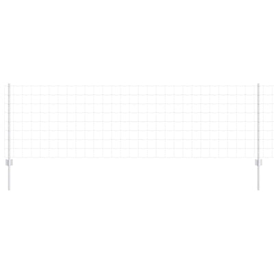Vidaxl hek met paal zilver 0,8 x 25 m staal