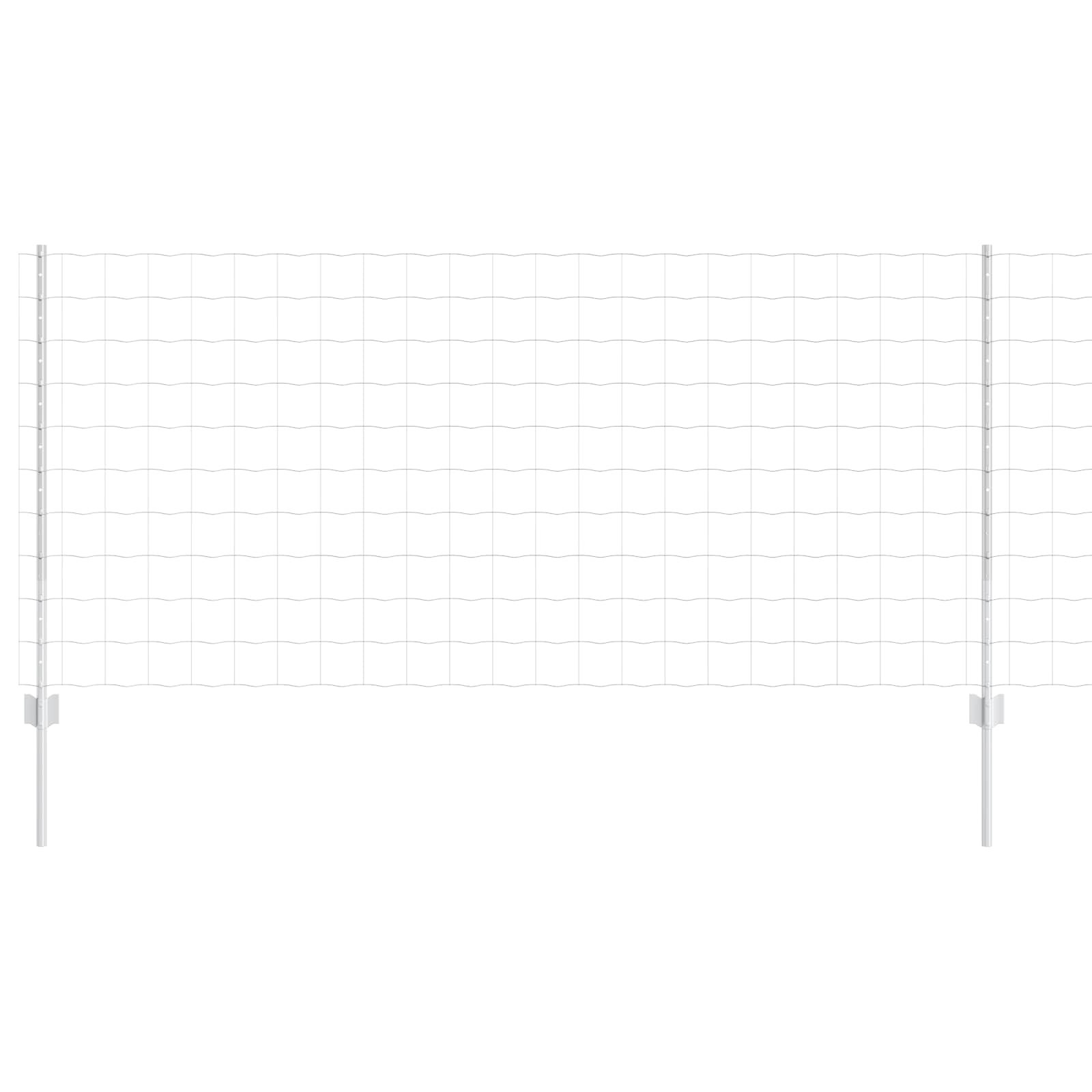 Vidaxl hek met paal zilver 1 x 25 m staal