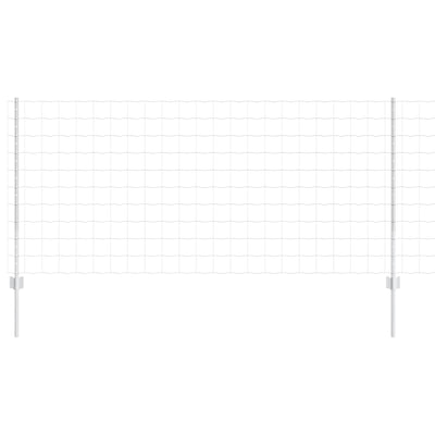 Vidaxl hek met paal zilver 1 x 25 m staal