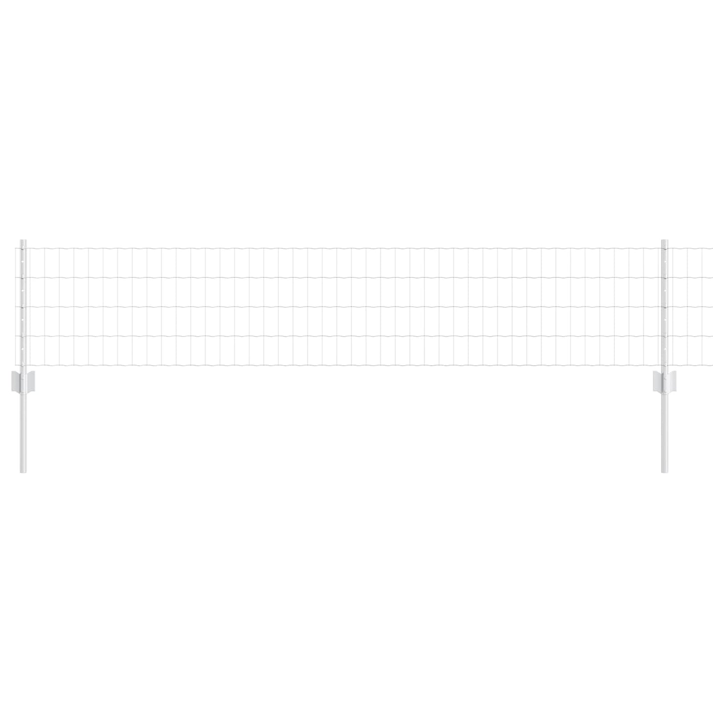 Valla vidaxxl con poste plata 0,4 x 50 m acero