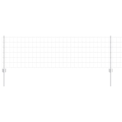 Vidaxl hek met paal zilver 0,6 x 50 m staal