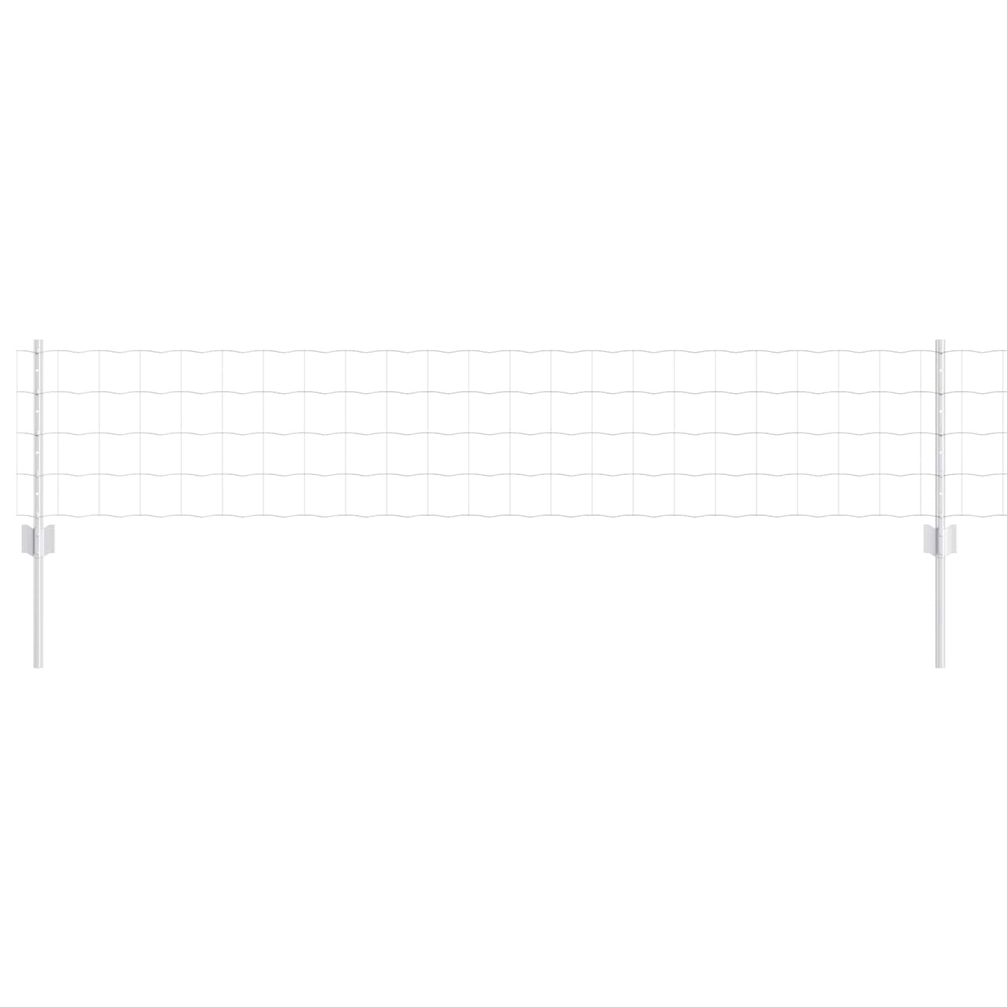 Valla vidaxxl con poste plata 0,4 x 50 m acero