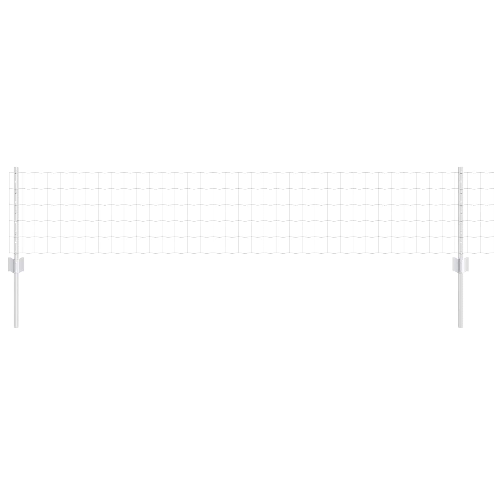 Valla vidaxxl con poste plata 0,4 x 10 m acero