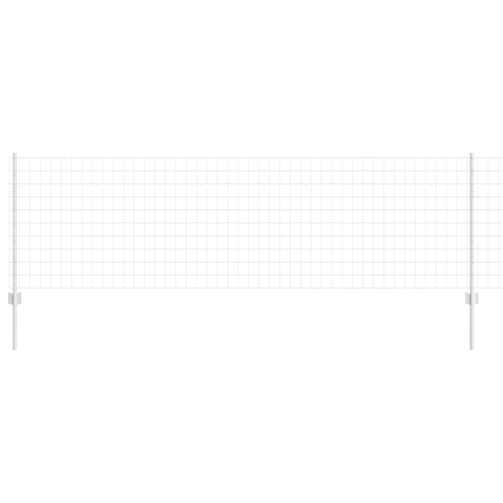 Valla vidaxxl con poste plata 0,8 x 10 m acero