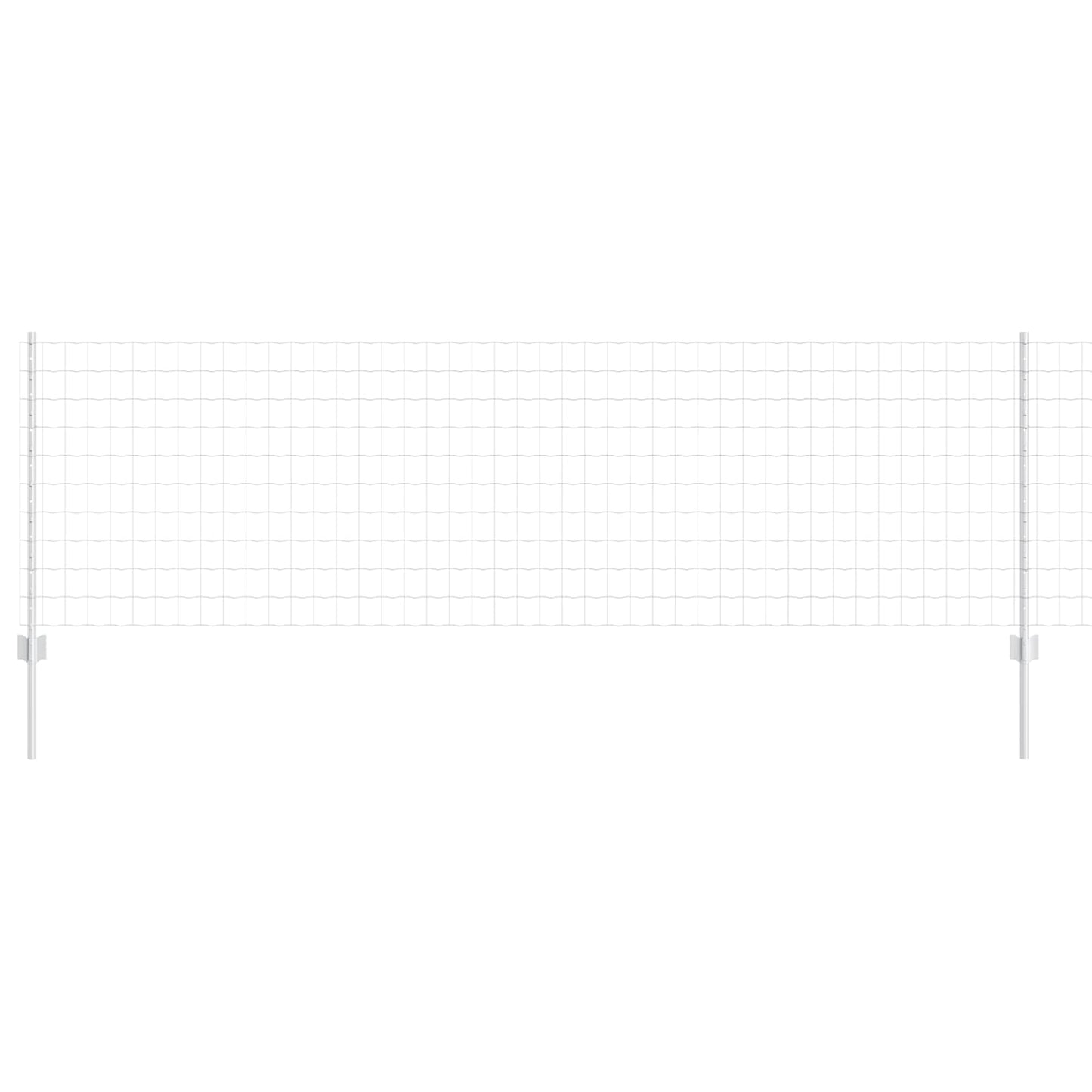 Valla vidaxxl con poste plata 0,8 x 10 m acero
