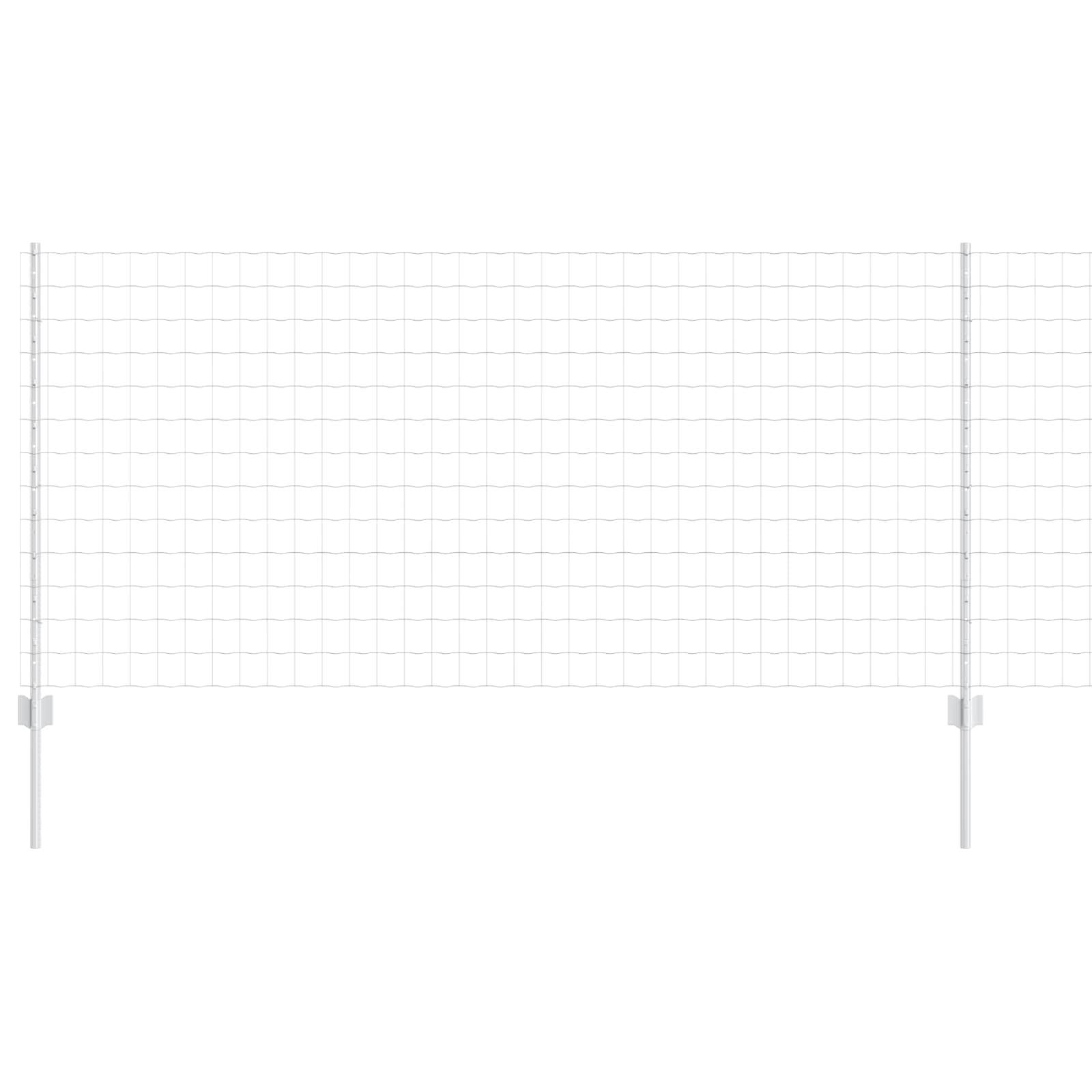 Vidaxl hek met paal zilver 1 x 10 m staal