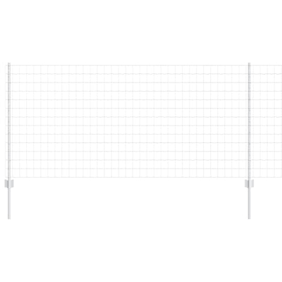 Vidaxl hek met paal zilver 1 x 10 m staal