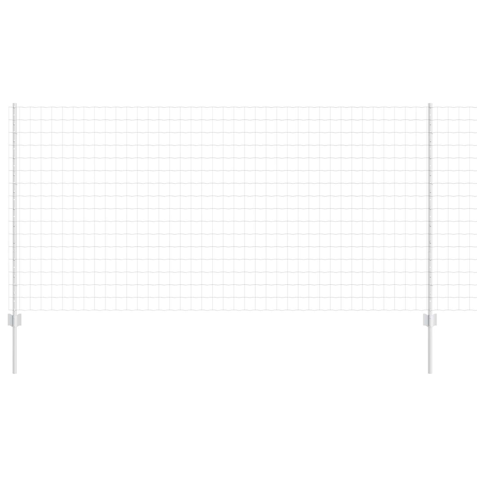 Vidaxl hek met paal zilver 1,2 x 10 m staal