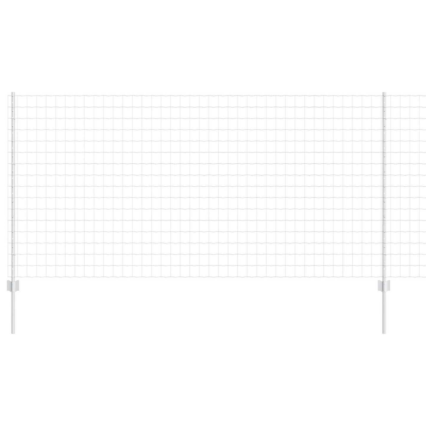 Vidaxl hek met paal zilver 1,2 x 10 m staal