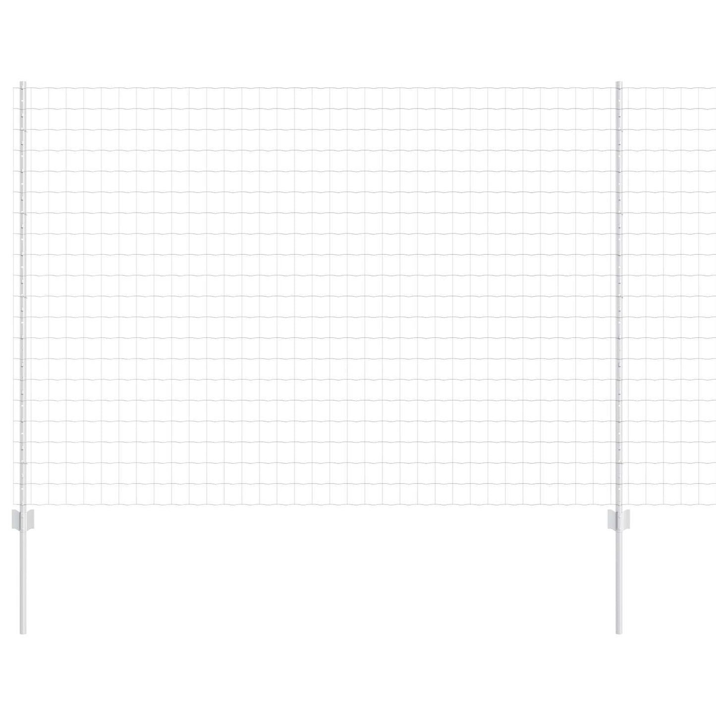 Valla vidaxl con poste plata 1,5 x 10 m acero