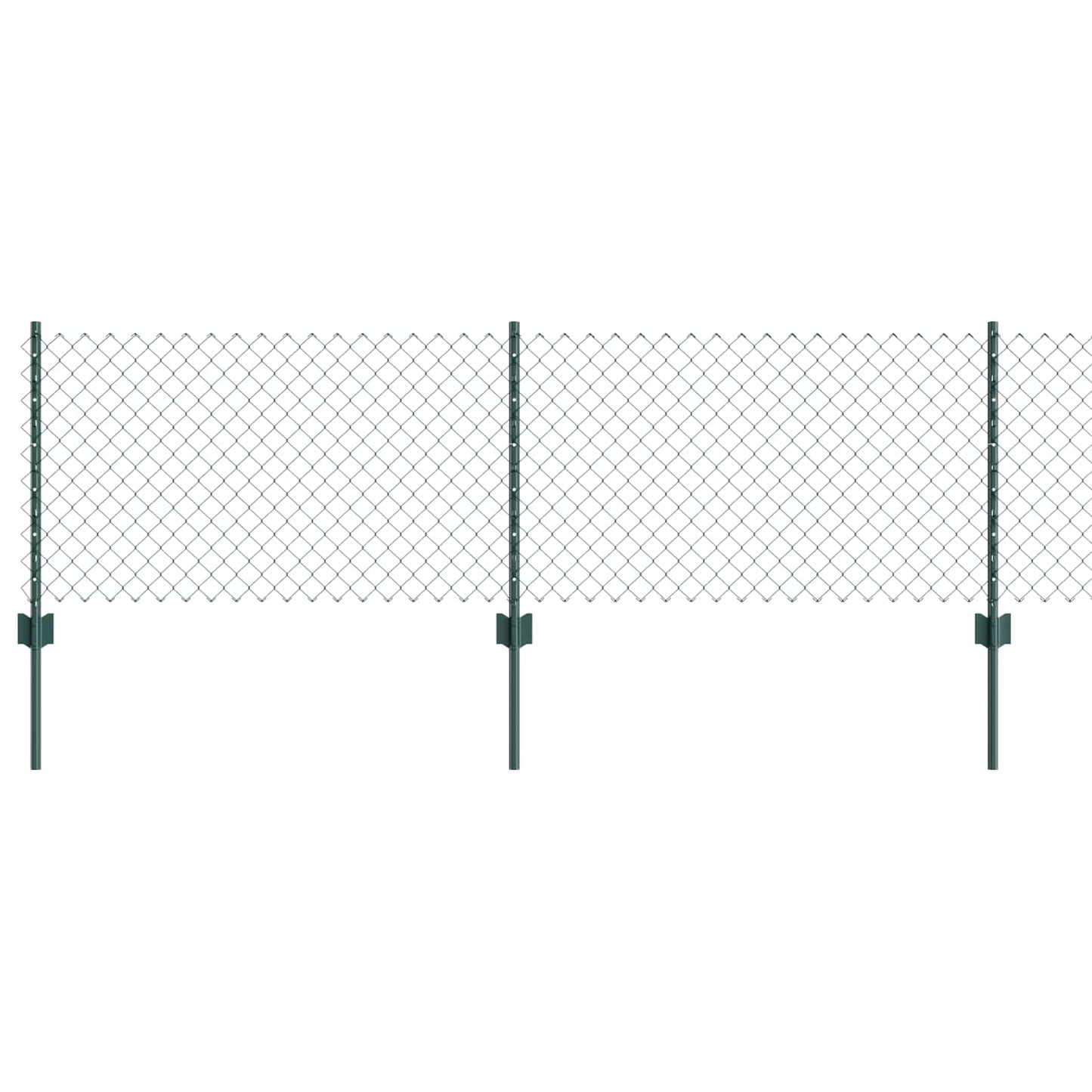 Valla vidaxxl con poste verde 0,6 x 10 m acero y PVC