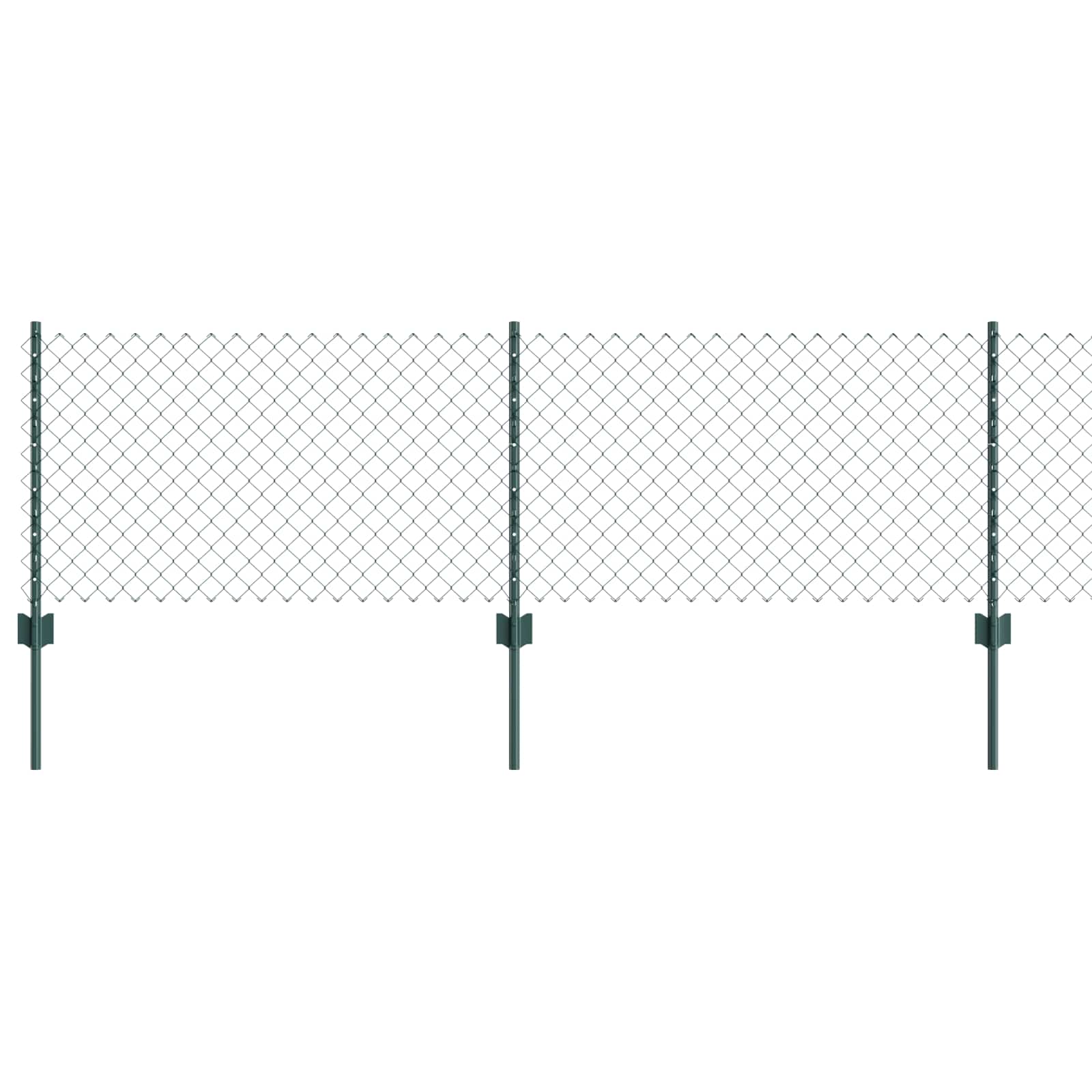 Valla vidaxxl con poste verde 0,6 x 10 m acero y PVC