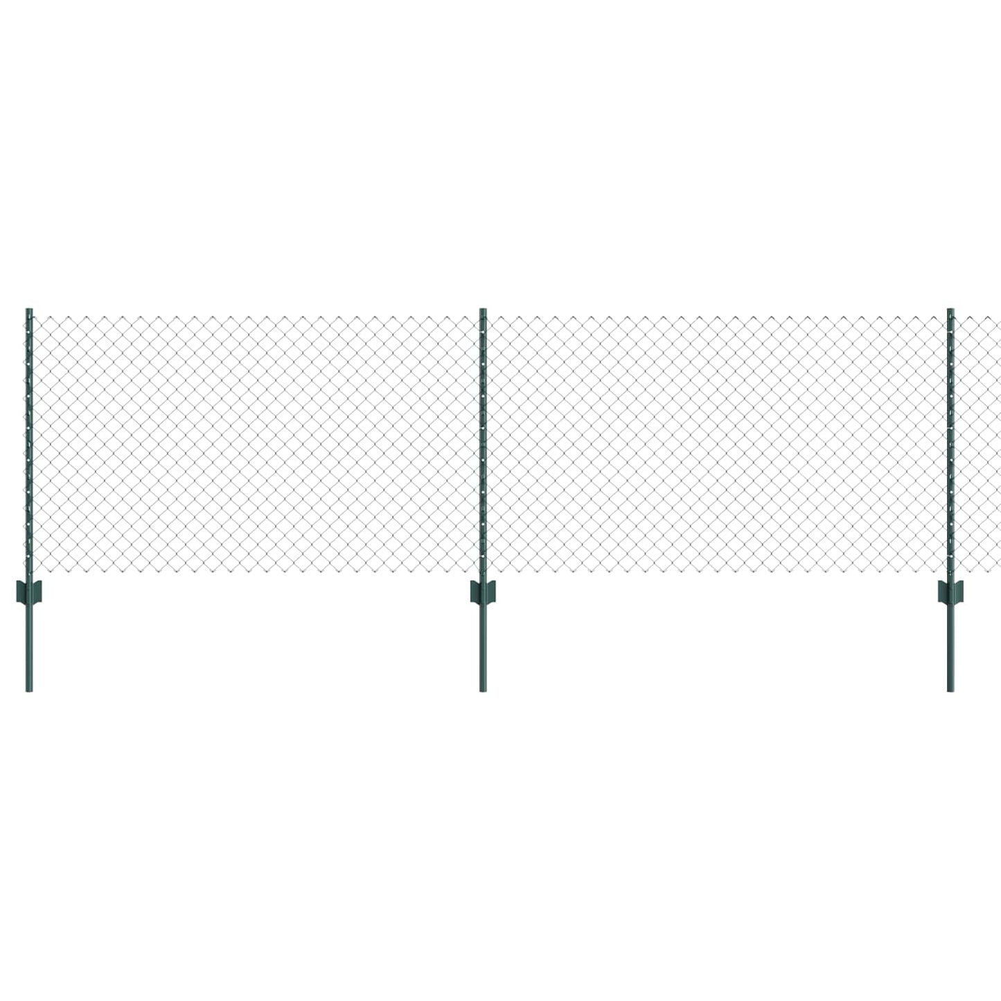 Valla vidaxl con poste verde 0,8 x 10 m acero y PVC