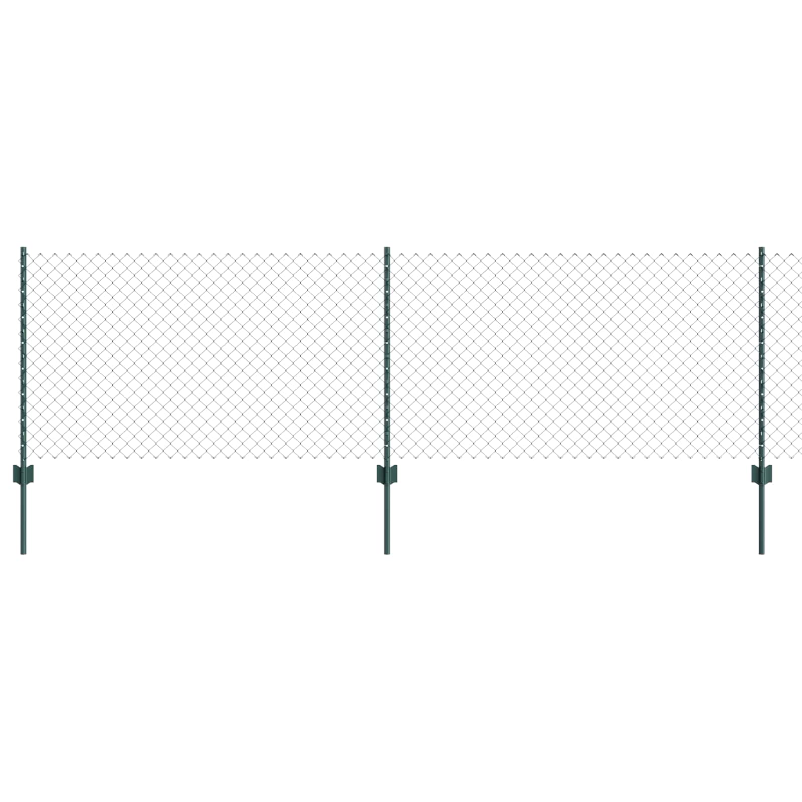 Valla vidaxl con poste verde 0,8 x 10 m acero y PVC