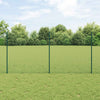 Valla vidaxxl con poste verde 1,2 x 10 m acero y PVC