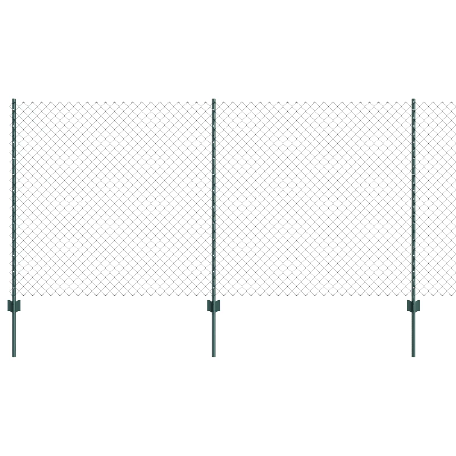 Valla vidaxxl con poste verde 1,2 x 10 m acero y PVC