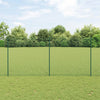 Valla vidaxxl con poste verde 1,4 x 10 m acero y PVC