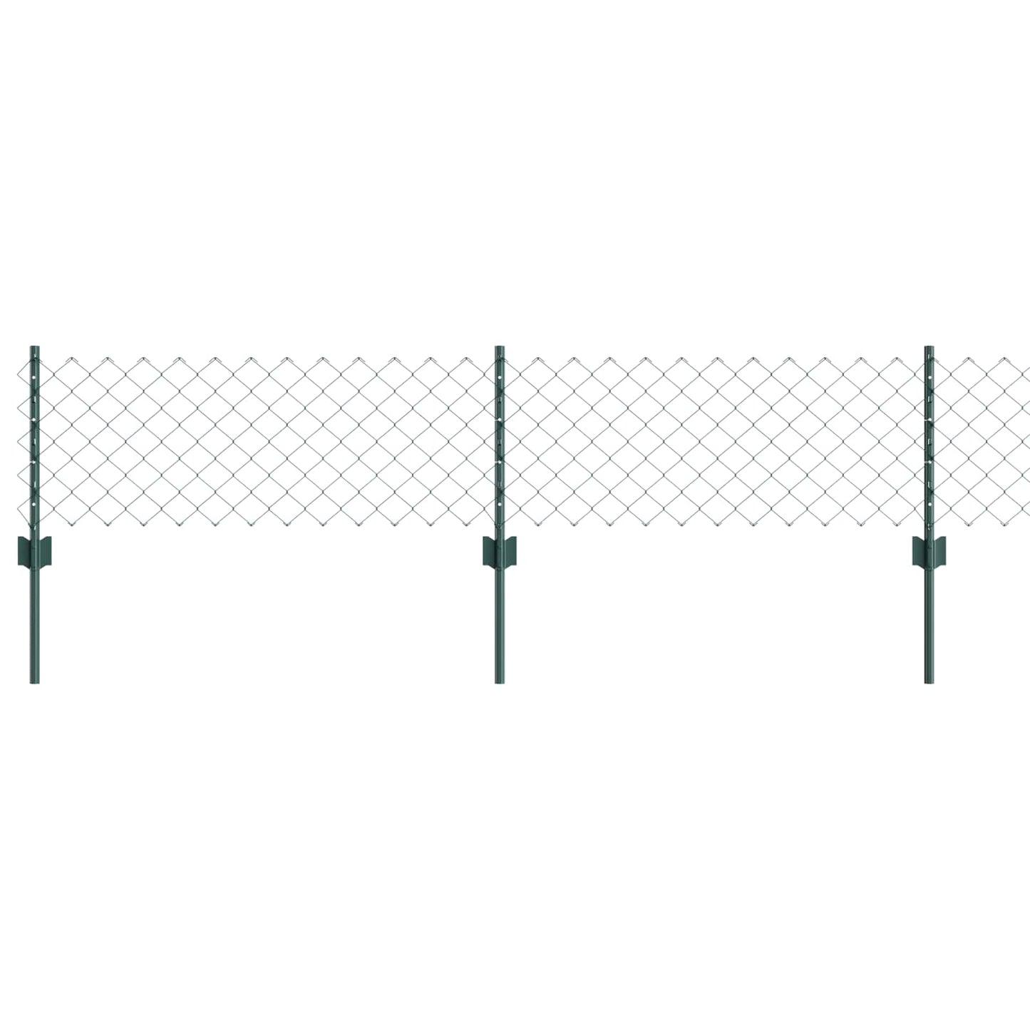 Valla vidaxxl con poste verde 0,4 x 10 m acero y PVC