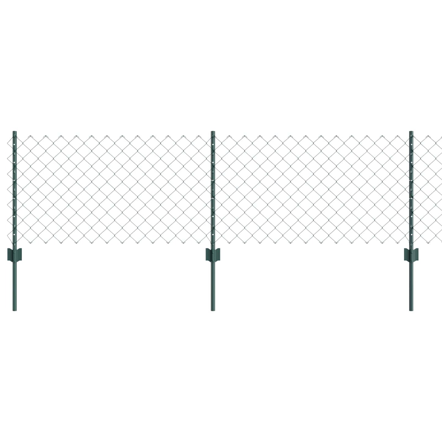 Valla vidaxxl con poste verde 0,6 x 10 m acero y PVC