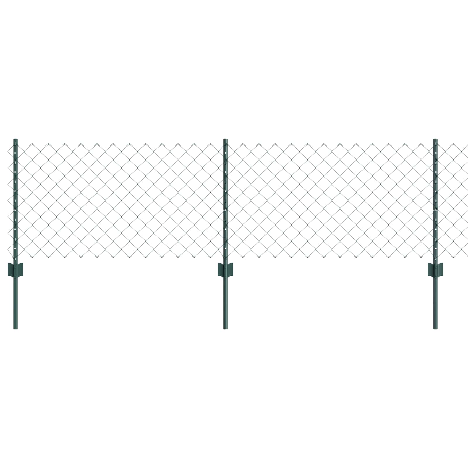 Valla vidaxxl con poste verde 0,6 x 10 m acero y PVC