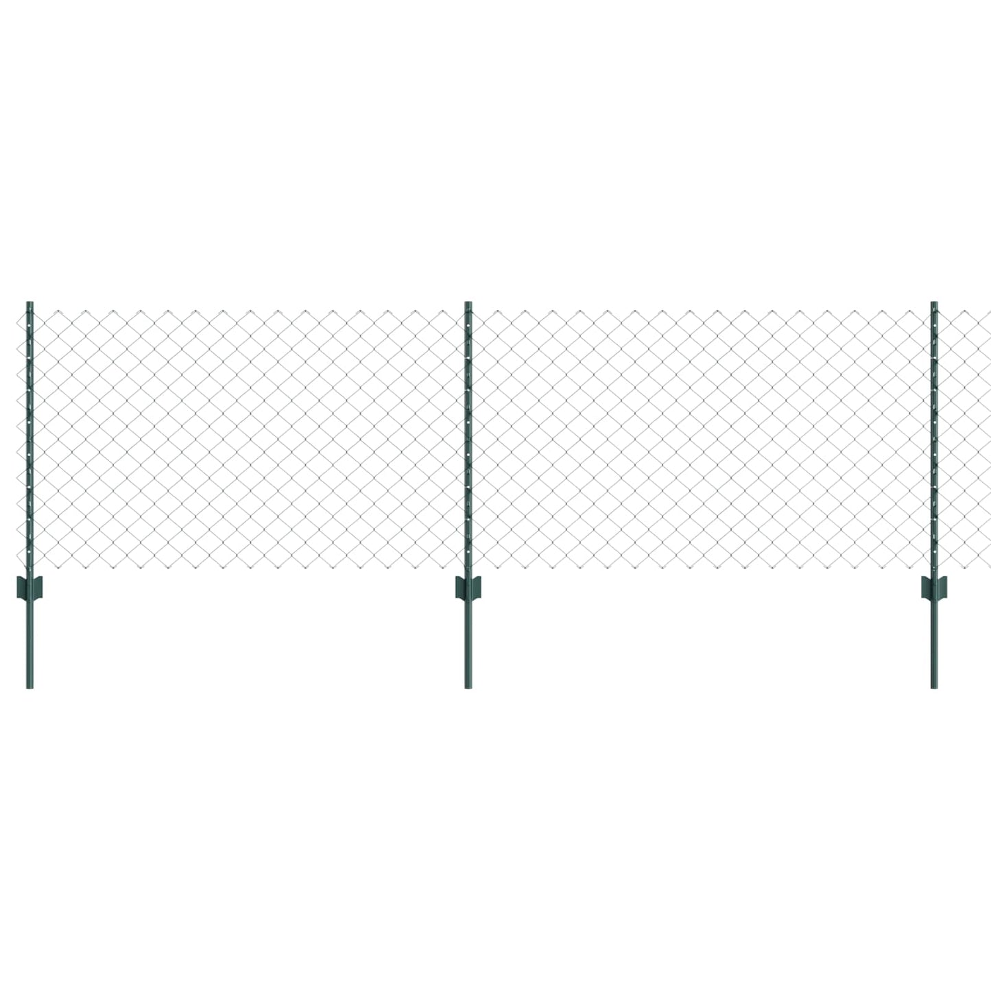 Valla vidaxl con poste verde 0,8 x 10 m acero y PVC