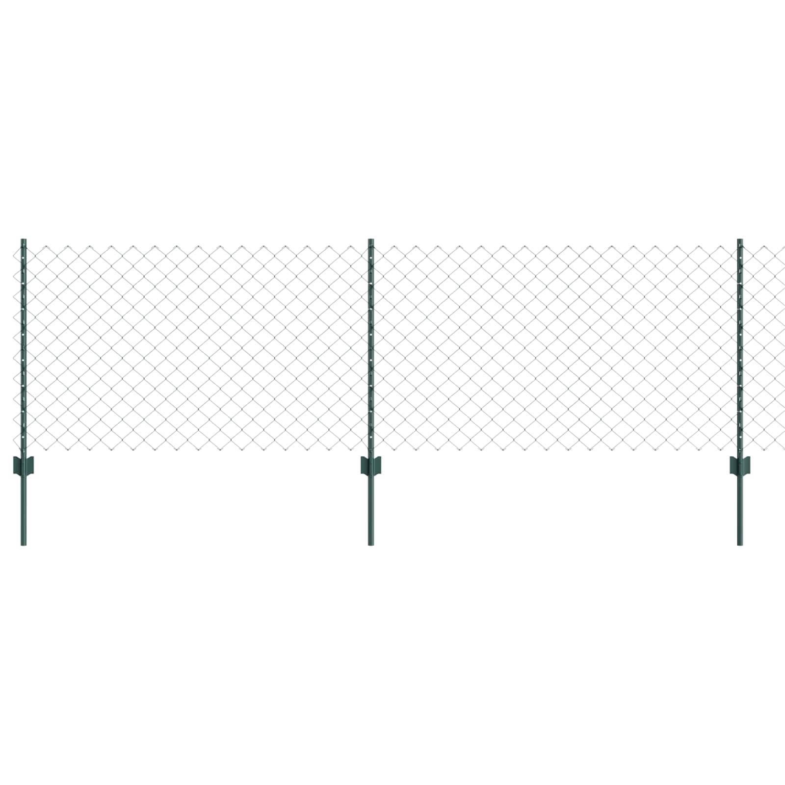 Valla vidaxl con poste verde 0,8 x 10 m acero y PVC