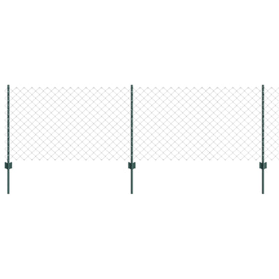 Valla vidaxl con poste verde 0,8 x 10 m acero y PVC