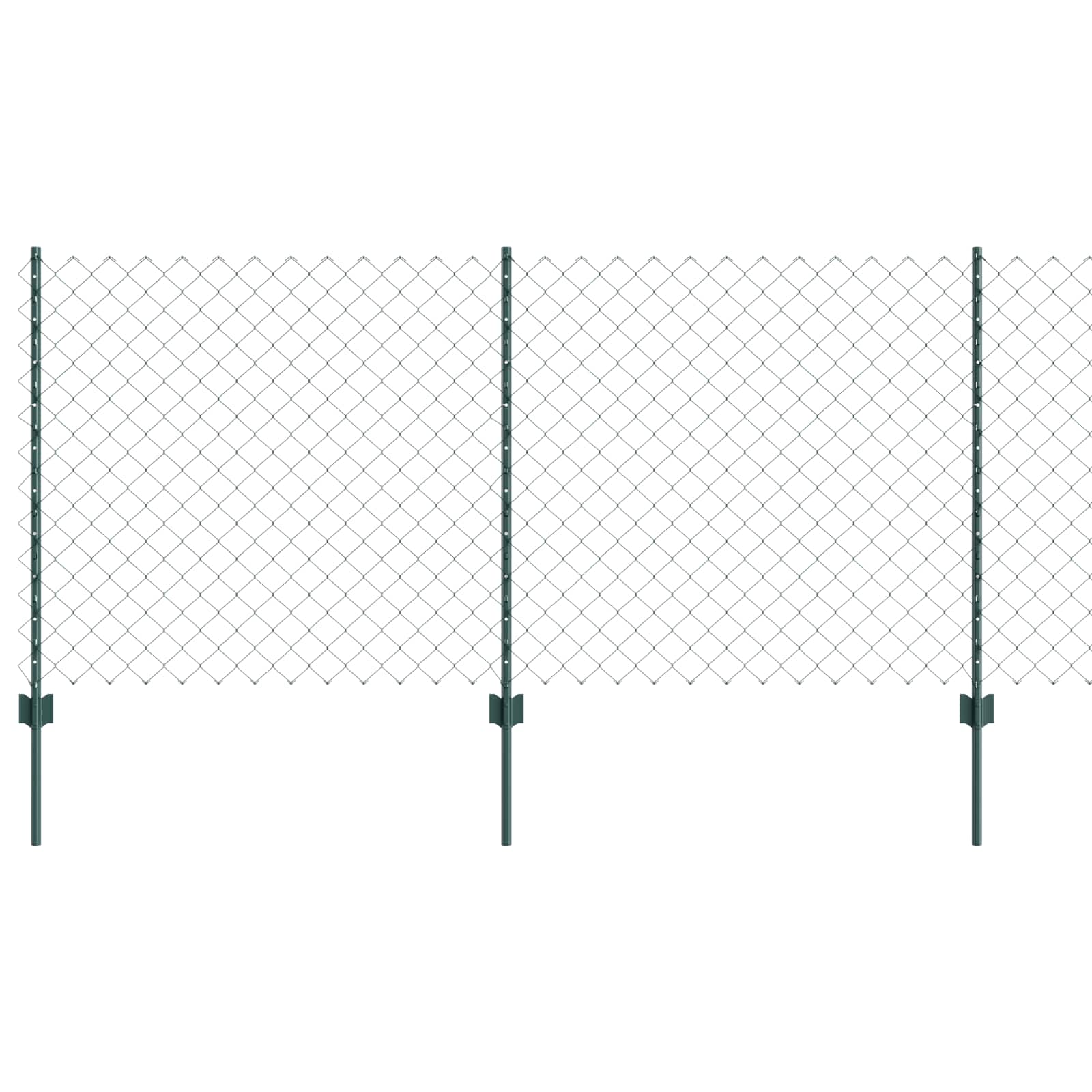 Valla vidaxxl con poste verde 1 x 10 m acero y PVC