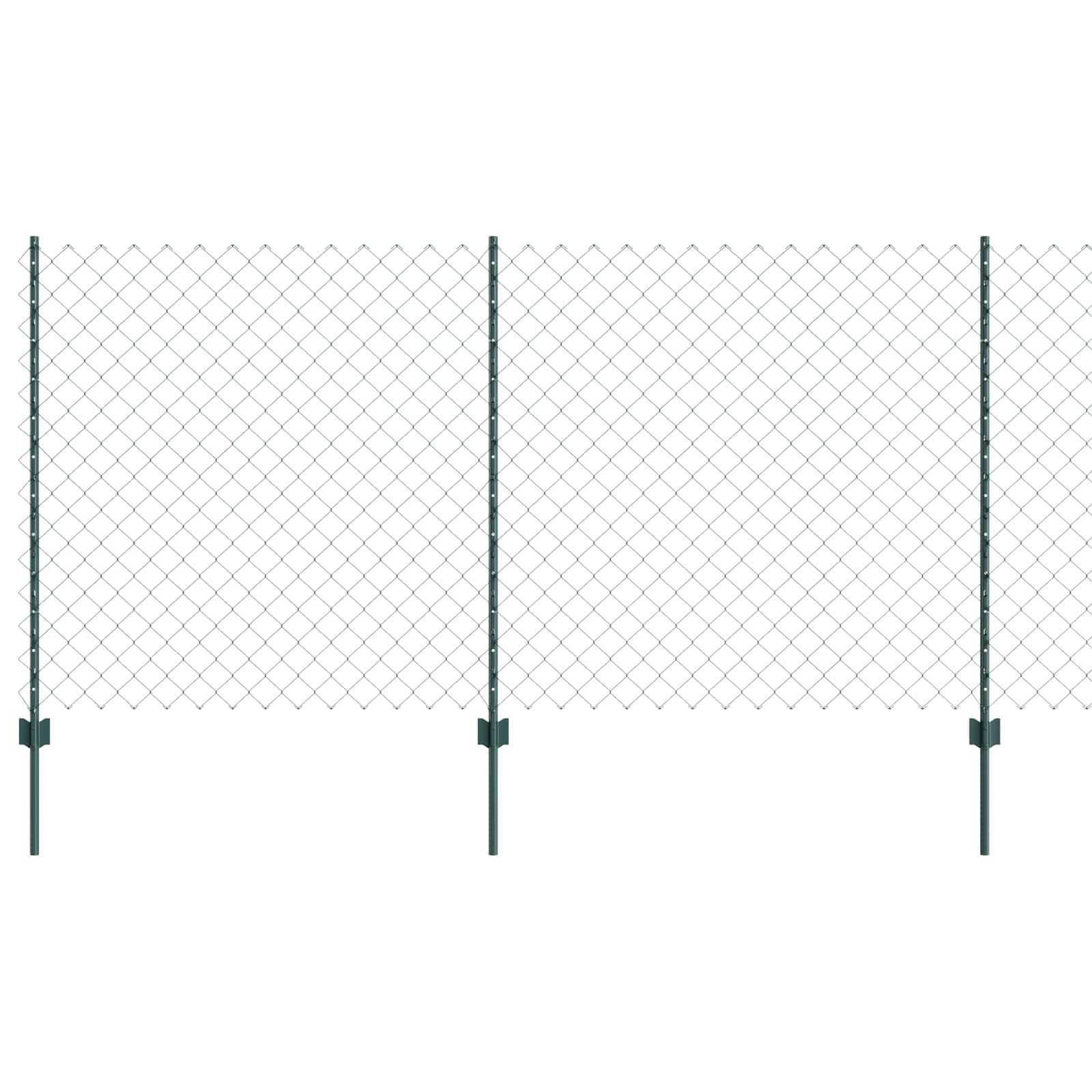 Valla vidaxxl con poste verde 1,2 x 10 m acero y PVC