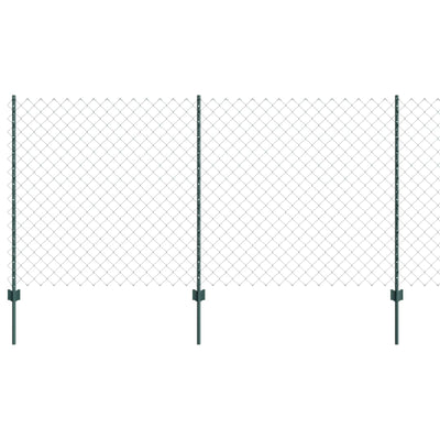 Valla vidaxxl con poste verde 1,2 x 10 m acero y PVC