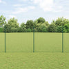 Valla vidaxxl con poste verde 1,4 x 10 m acero y PVC