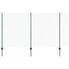 Valla vidaxxl con poste verde 1,4 x 10 m acero y PVC