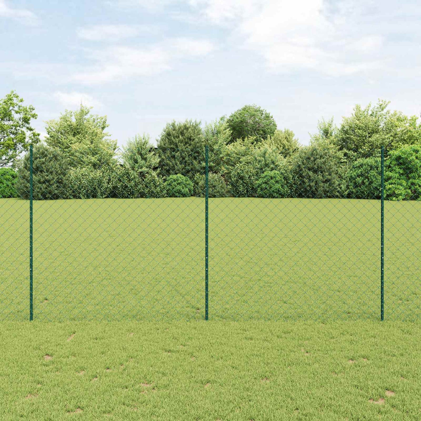 Recinzione Vidaxl con palo verde 1,5 x 10 m in acciaio e PVC