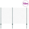 Recinzione Vidaxl con palo verde 1,5 x 10 m in acciaio e PVC