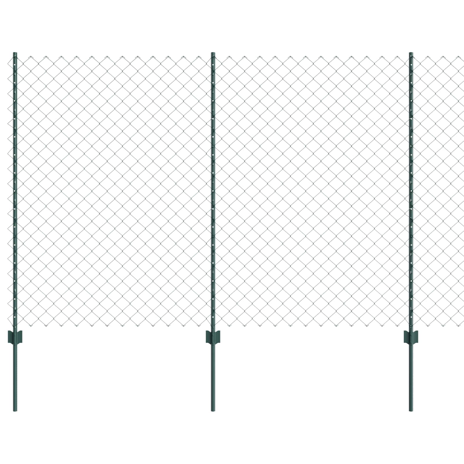 Valla vidaxl con poste verde 1,6 x 10 m acero y PVC