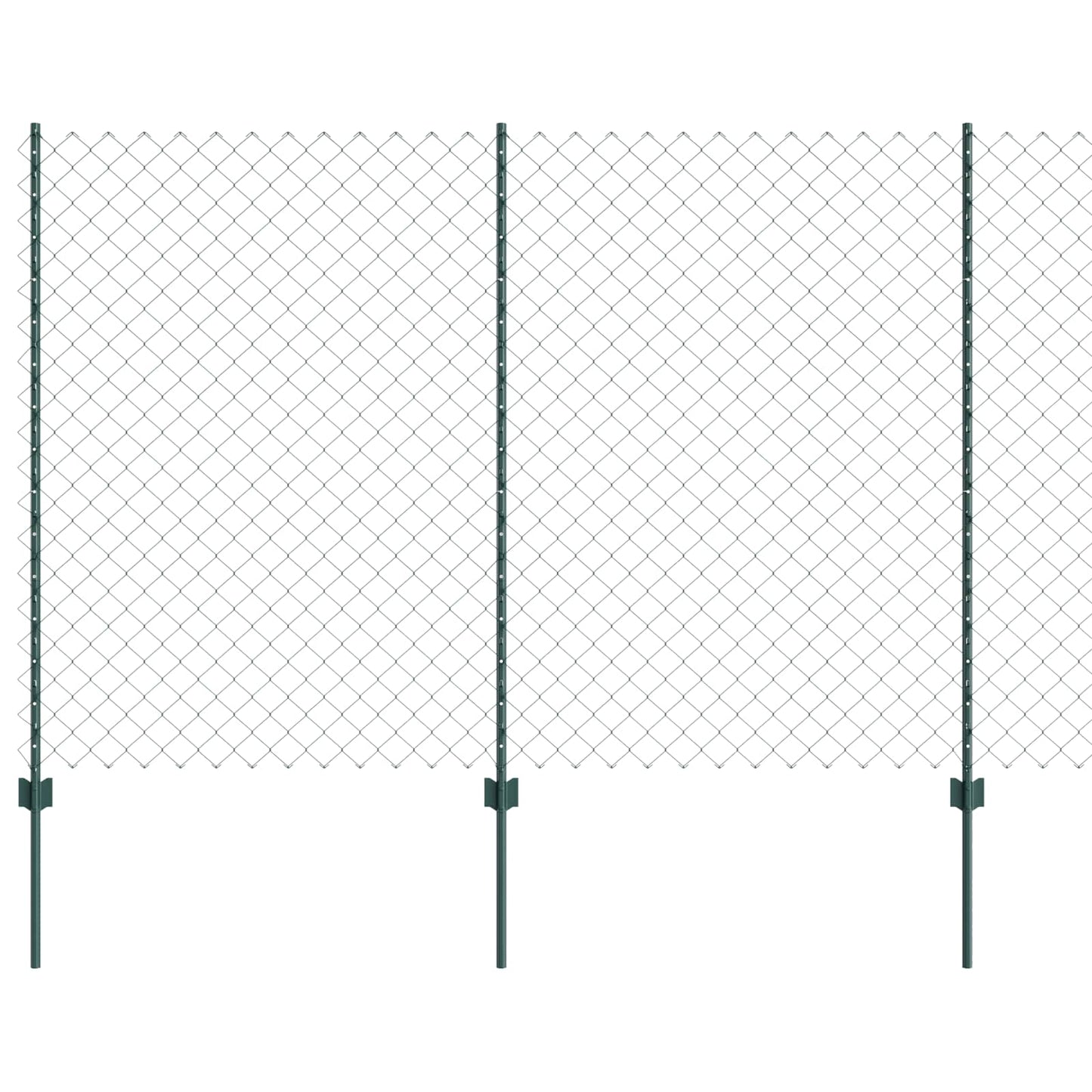 Recinzione Vidaxl con palo verde 1,6 x 10 m in acciaio e PVC