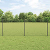 Valla vidaxl con poste gris 0,8 x 10 m acero y PVC