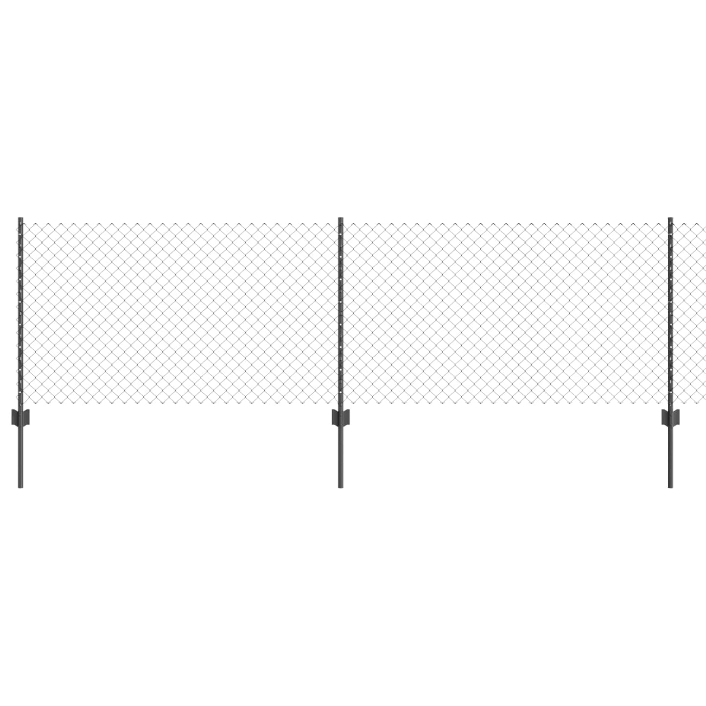 Recinzione Vidaxl con palo grigio 0,8 x 10 m in acciaio e PVC