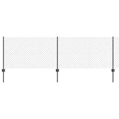 Recinzione Vidaxl con palo grigio 0,8 x 10 m in acciaio e PVC