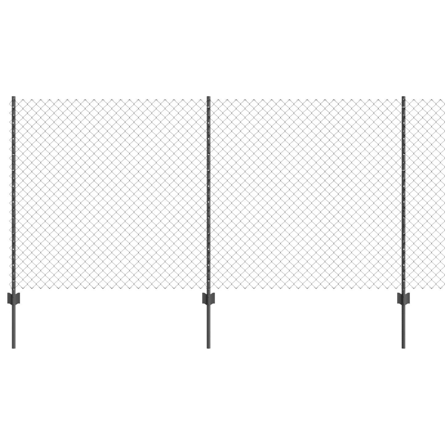 Recinzione Vidaxl con palo grigio 1,2 x 10 m in acciaio e PVC