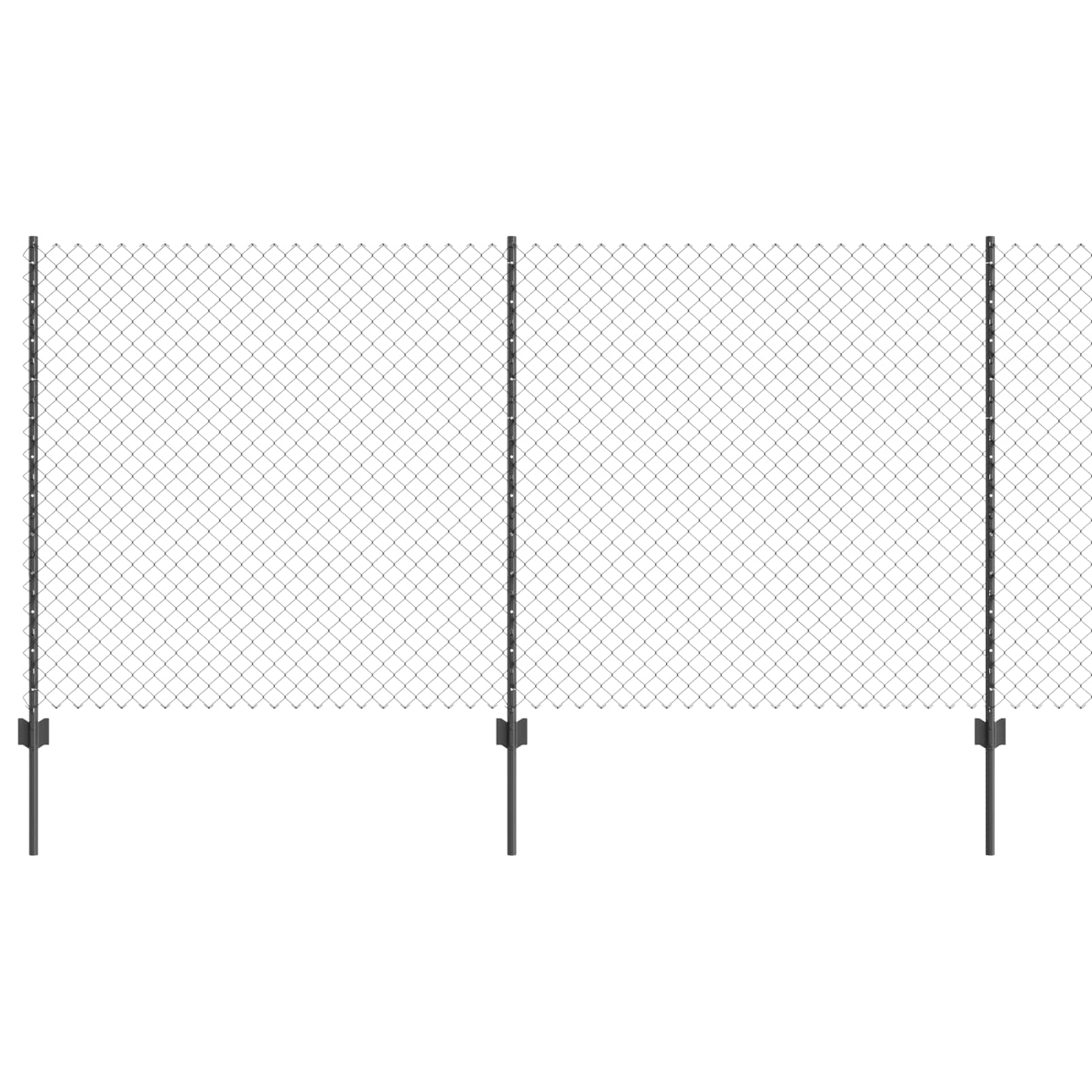 Valla vidaxl con poste gris 1,2 x 10 m acero y PVC